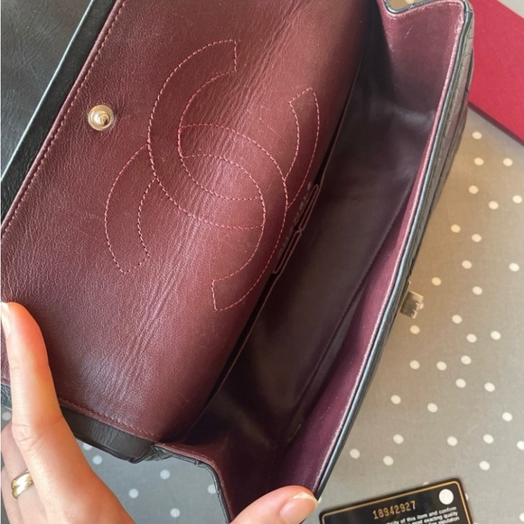 Chanel 2.55 handbag calfskin black medium size - Picture 4 of 11